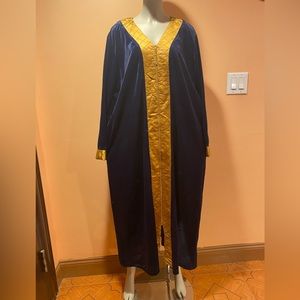 Women’s Suede Robe, 1X, Blue.